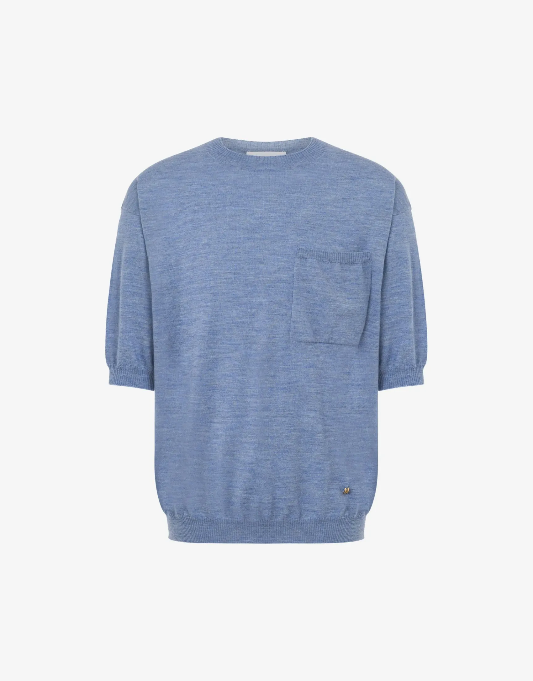 Moschino Knitwear^Wool and Silk Sweater Golden M SAVOY BLUE