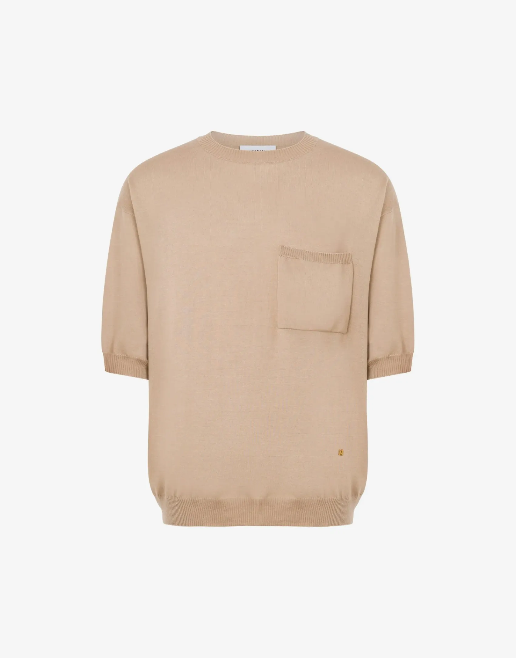 Moschino Knitwear^Wool and Silk Sweater Golden M BEIGE