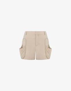 Moschino Pants & Shorts^Wool Canvas Shorts Slippers LIGHT BROWN