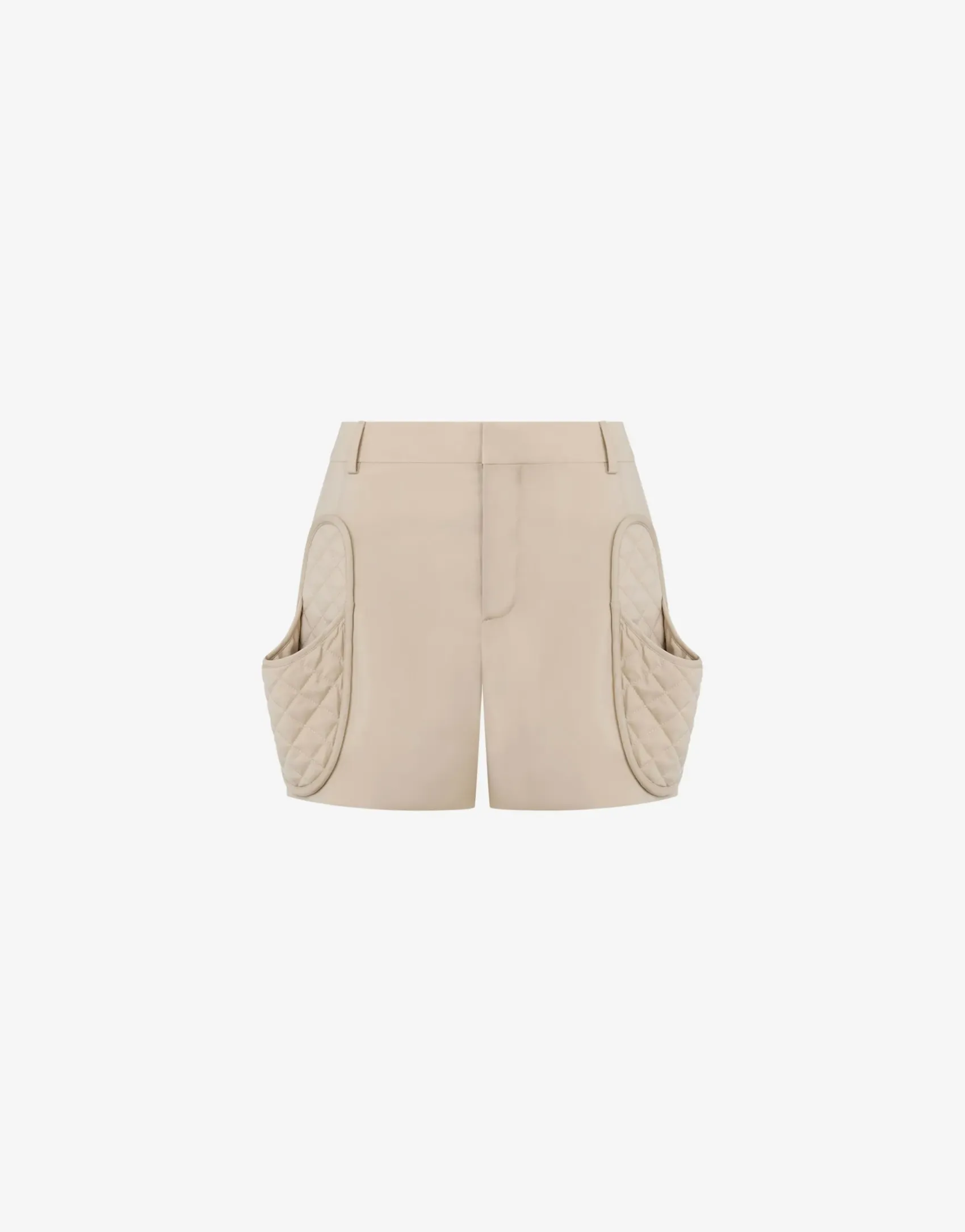 Moschino Pants & Shorts^Wool Canvas Shorts Slippers LIGHT BROWN