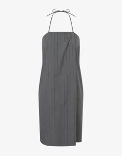 Moschino Dresses^Wool Pinstripe Dress Office Inspiration GREY