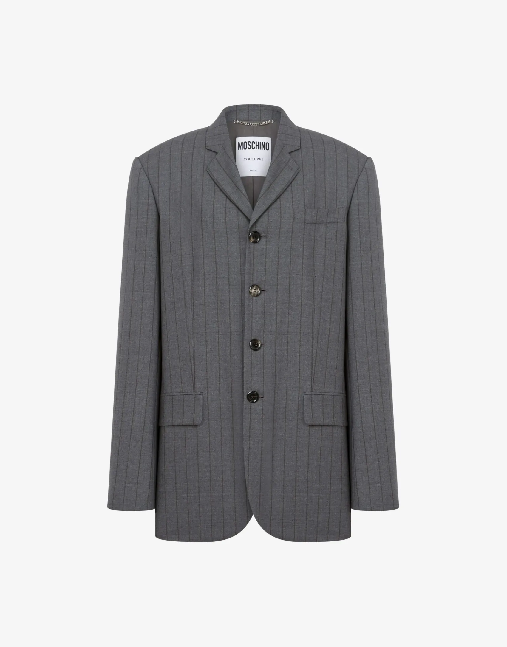Moschino Jackets|Co-ords^Wool Pinstripe Jacket DARK GREY